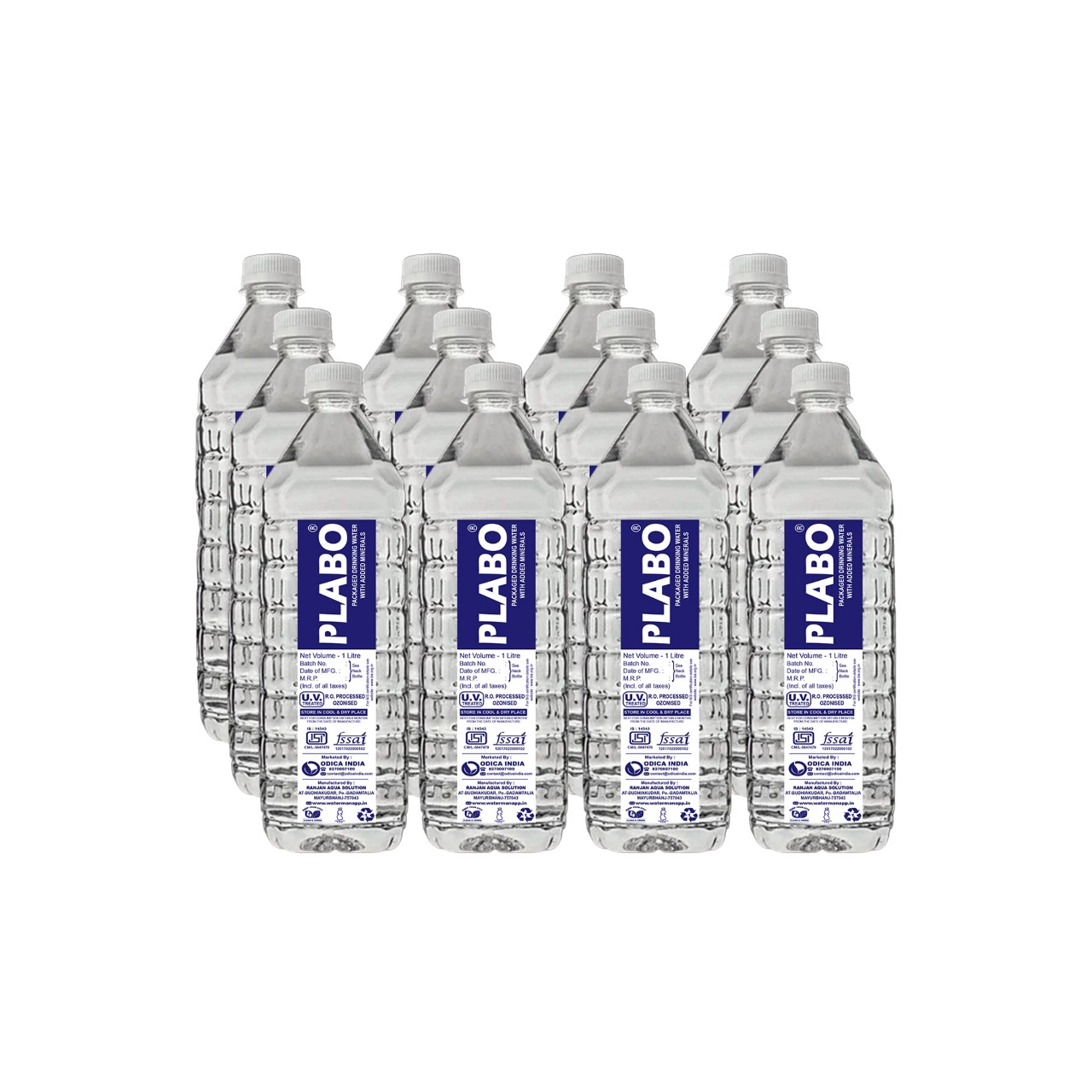 Plabo 1ltr x 12 Package Drinking Water