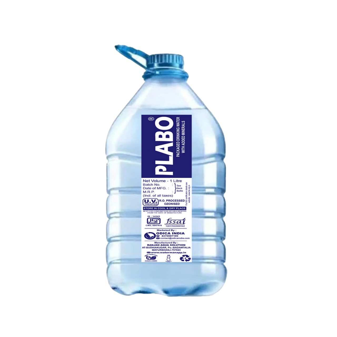 Plabo 5ltr x 1 Package Drinking Water